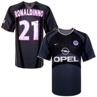 2001-02 Paris Saint-Germain Third Shirt Ronaldinho 21 (XL)