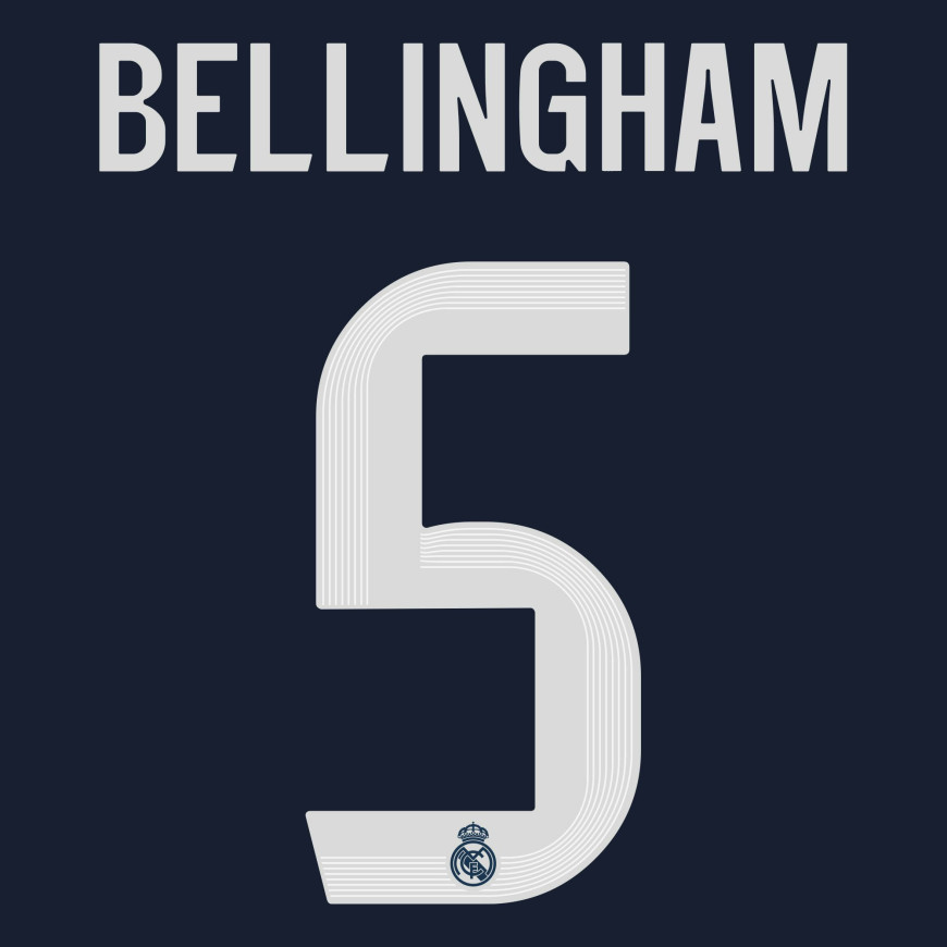 2025-26 real madrid away nameset bellingham 5
