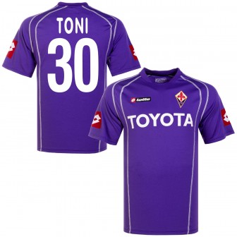 lotto - 2005-06 fiorentina home shirt toni 30 (XL) 9/10