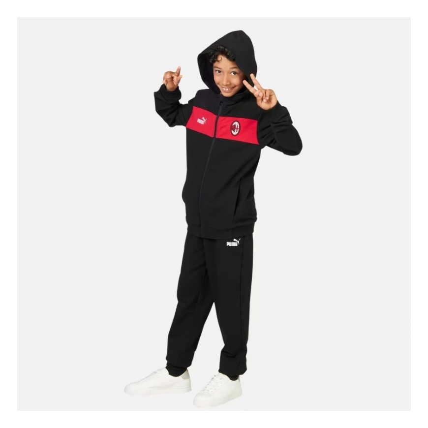 2024-25 ac milan fan tracksuit kids