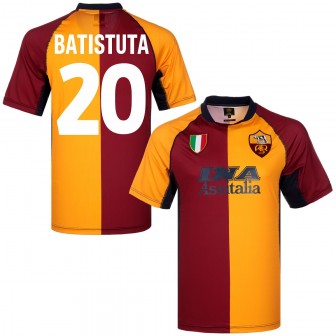 copa - 2001-02 as roma euro reissue shirt batistuta 18