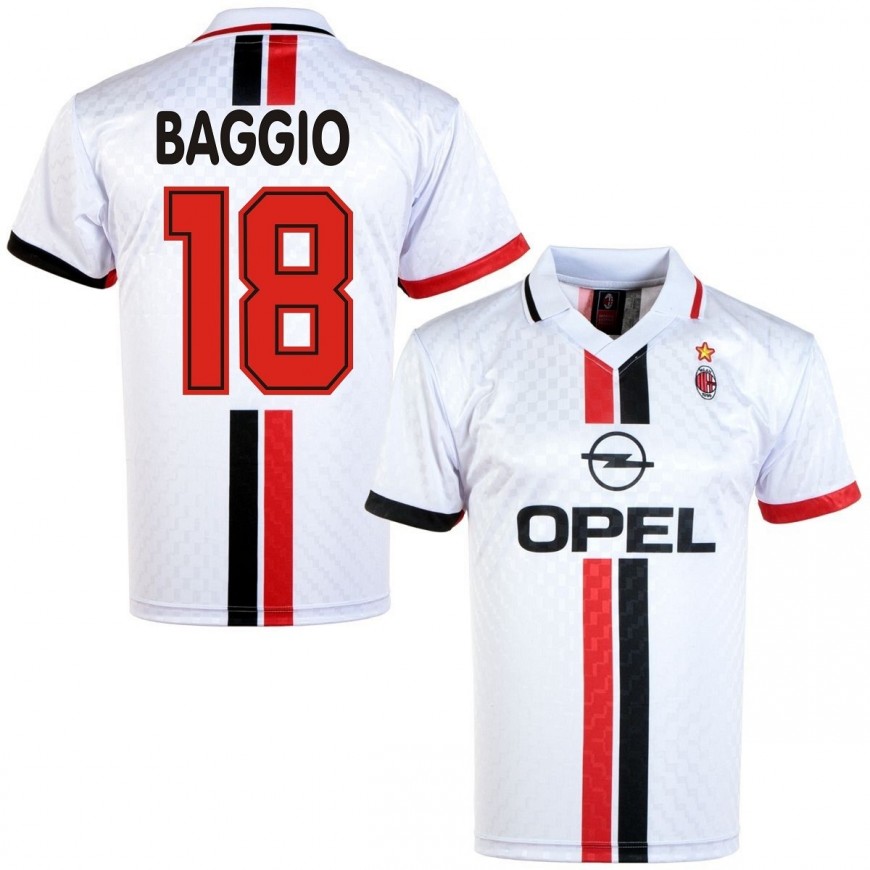 1995-96 MILAN MAGLIA AWAY RETRO SHIRT (BAGGIO 10)