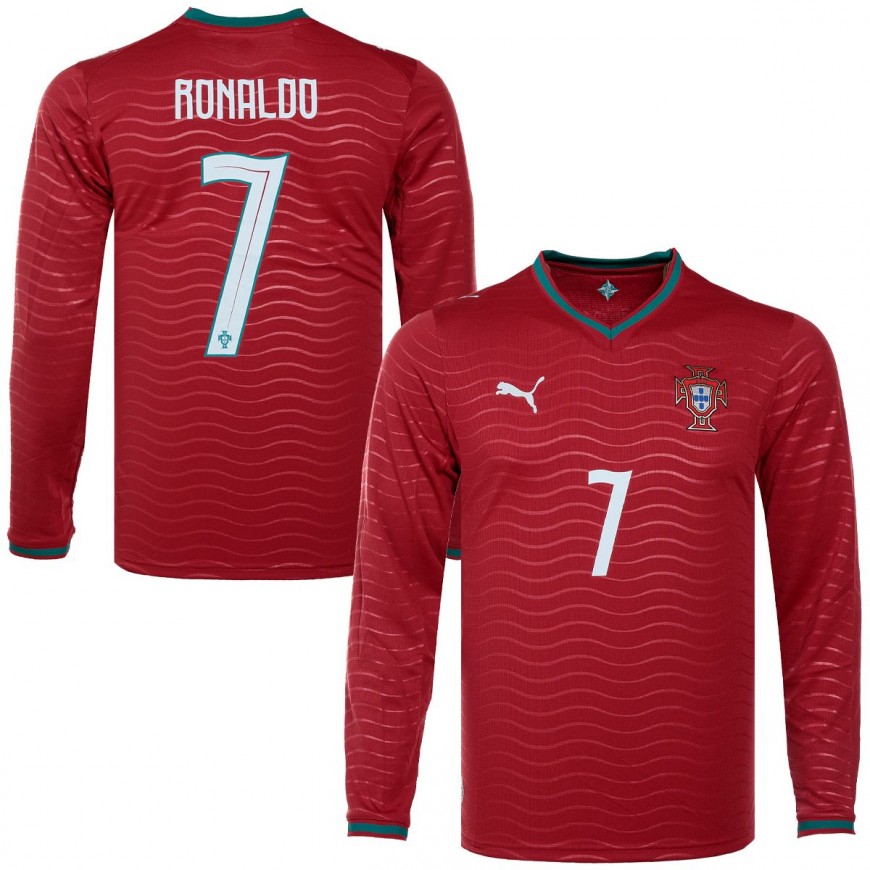 puma - 2026-27 portugal home l/s shirt ronaldo 7