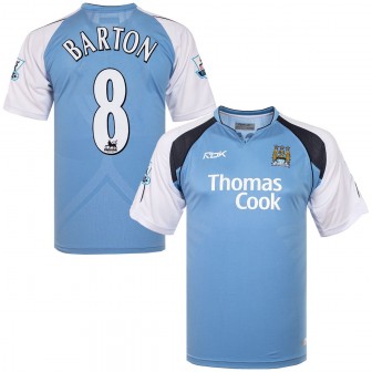 2006-07 manchester city home shirt barton 8
