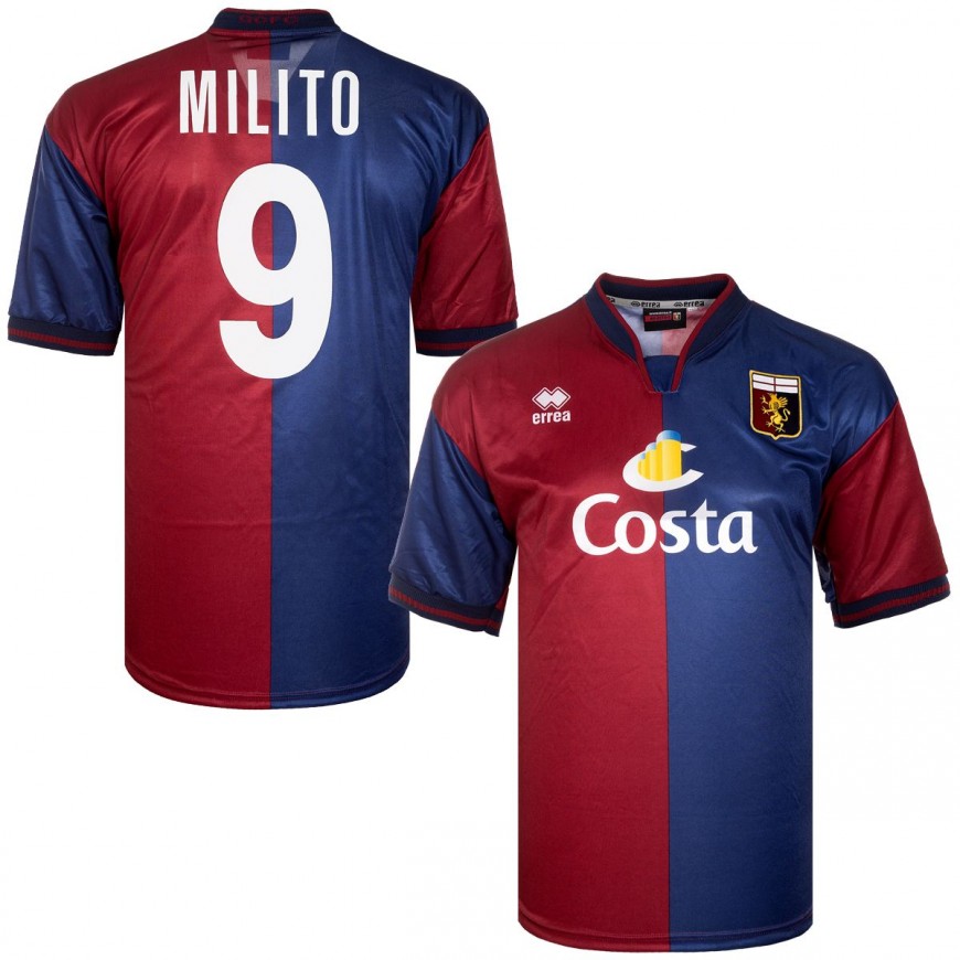 errea - 2005-06 genoa home shirt milito 9