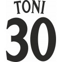 2000-01 bologna home nameset flock toni 30