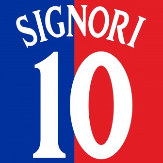 2000-01 bologna home nameset flock signori 10