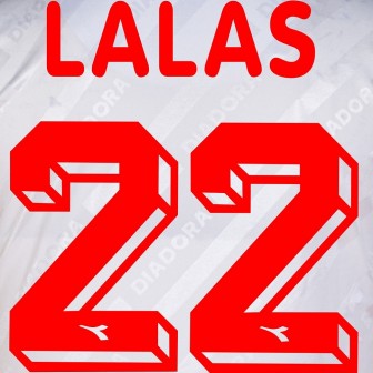 1995-96 padova home nameset lalas 22