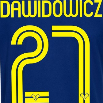 2018-19 hellas verona home nameset dawidowicz 27