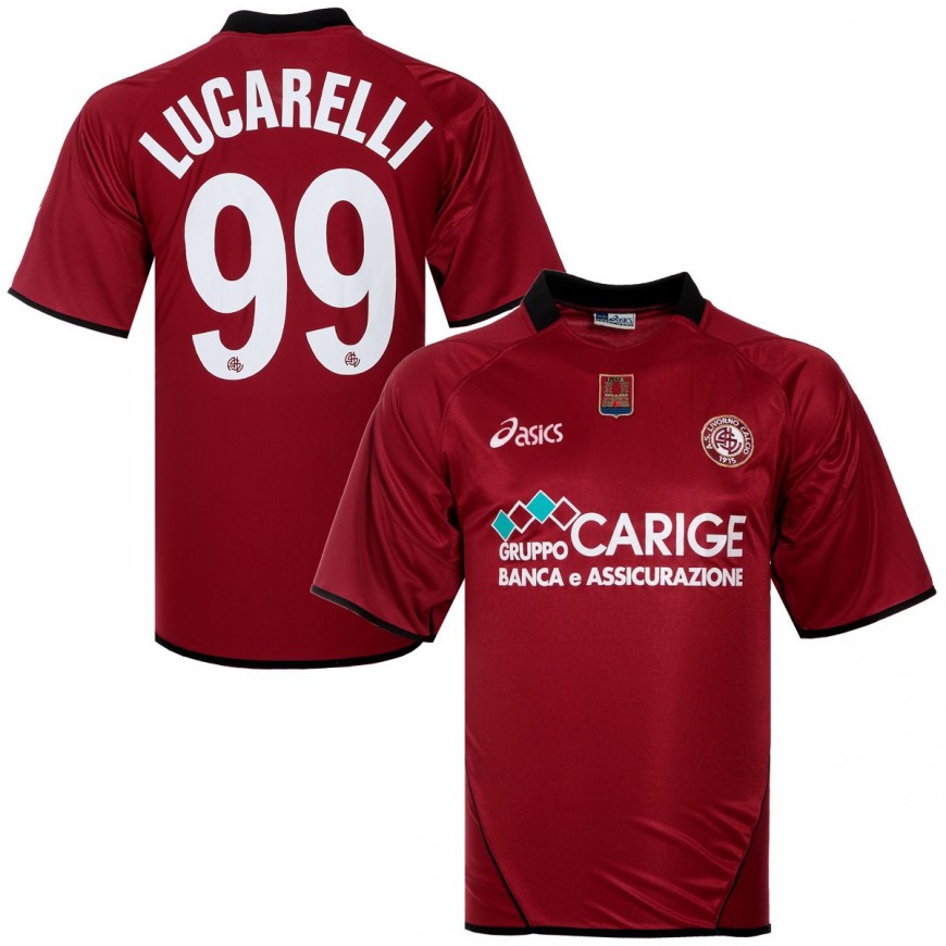 asics - 2005-06 livorno home shirt lucarelli 99