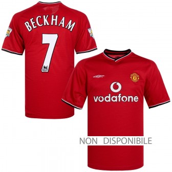 umbro - 2000-01 manchester united home shirt beckham 7 (L)