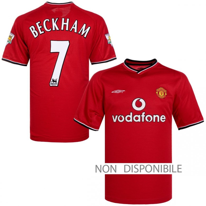 umbro - 2000-01 manchester united home shirt beckham 7 (L)
