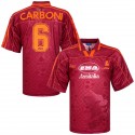 1995-96 roma home match worn issued shirt carboni 6