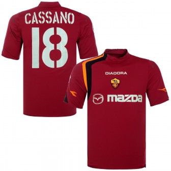 1995-96 roma home match worn issued shirt cassano 18