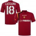 1995-96 roma home match worn issued shirt cassano 18