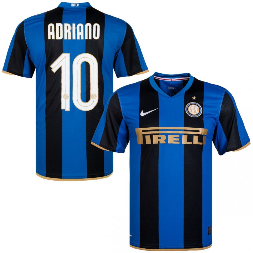2008-08 inter home shirt adriano 10 (L)