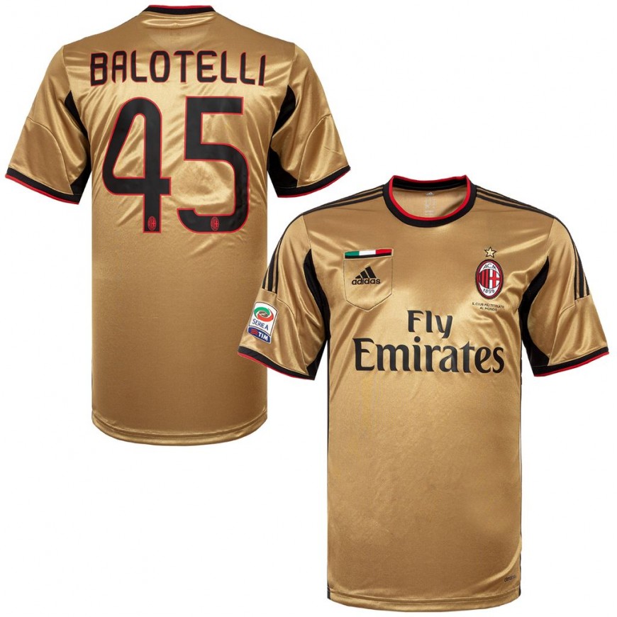 adidas - 2013-14 milan third shirt balotelli 45