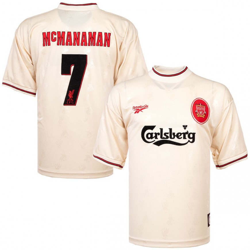 reebok - 1995-96 liverpool away shirt mc manaman 18