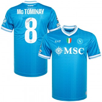ea7 - 2025-26 napoli home cl shirt mc tominay 8 signed