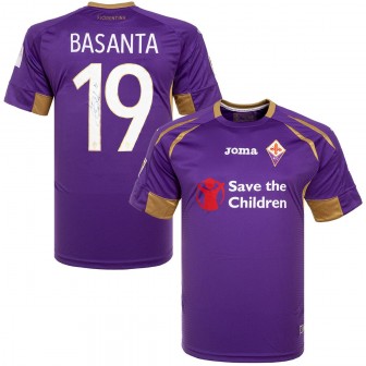 joma - 2014-15 fiorentina match worn shirt Basanta 19 signed
