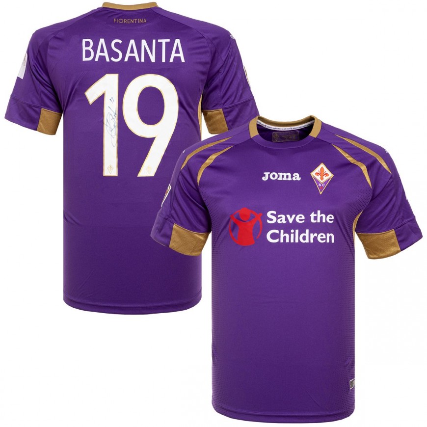 joma - 2014-15 fiorentina match worn shirt Basanta 19 signed