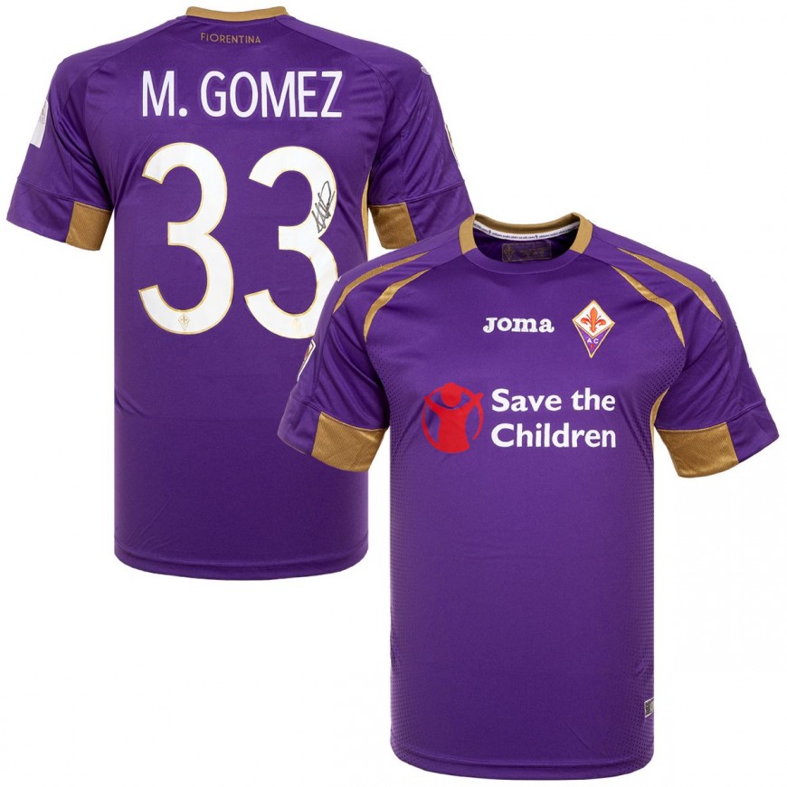 joma - 2014-15 fiorentina match worn shirt gomez 33 signed