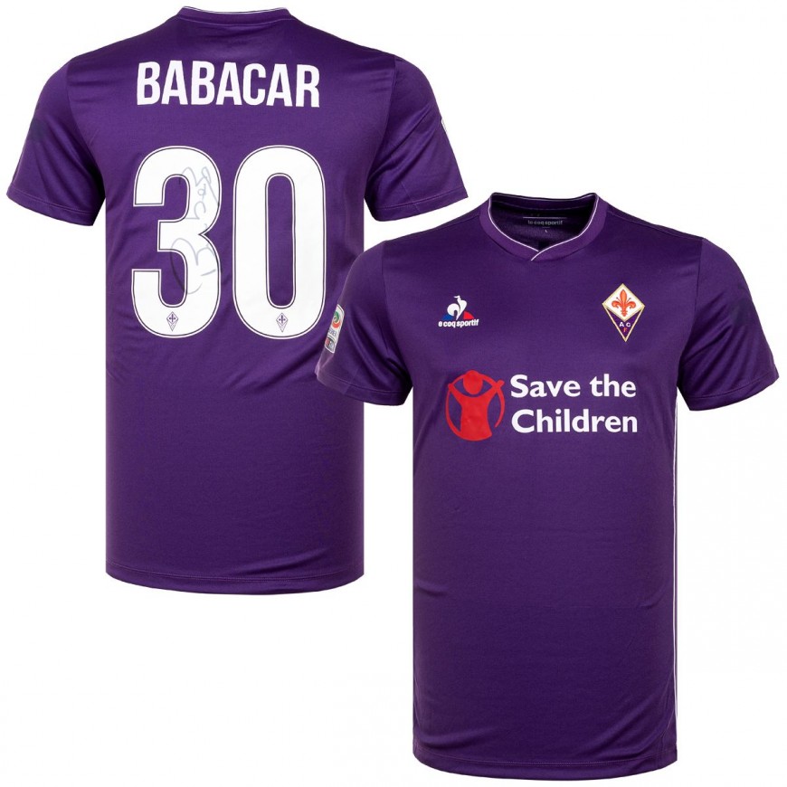 joma - 2015-16 fiorentina match worn shirt babacar 30 signed