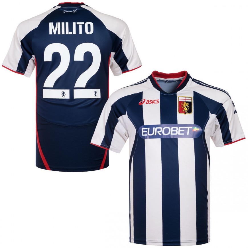 asics - 2008-09 genoa third l/s shirt milito 22