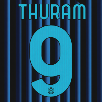 2025-26 inter home official nameset thuram 9