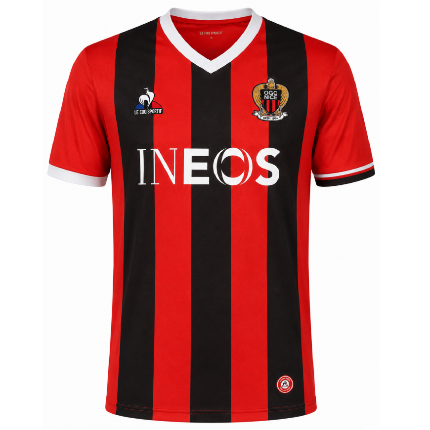 le coq sportif - 2023-24 ogc nice home shirt (L)