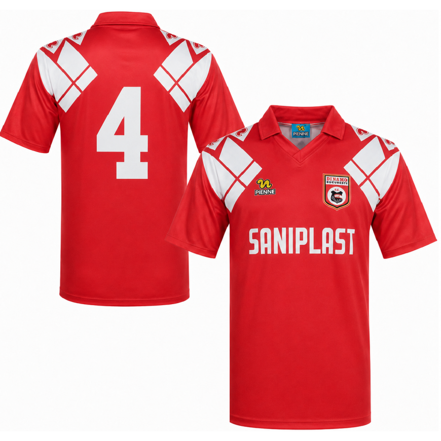 pienne - 1993-94 dinamo bucaresti home reissue shirt n. 4