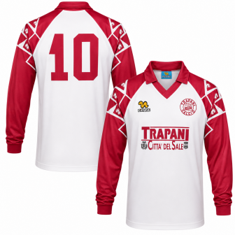 pienne - 1992-93 trapani away reissue shirt n. 10