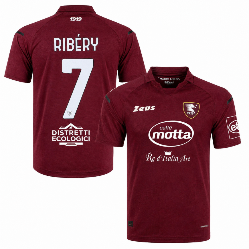 zeus - 2021-22 Salernitana home shirt ribery 7 