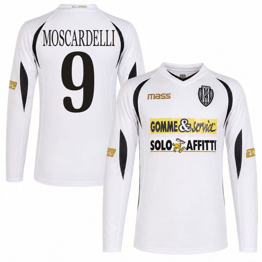 mass - 2007-08 Cesena home l/s shirt moscardelli 9