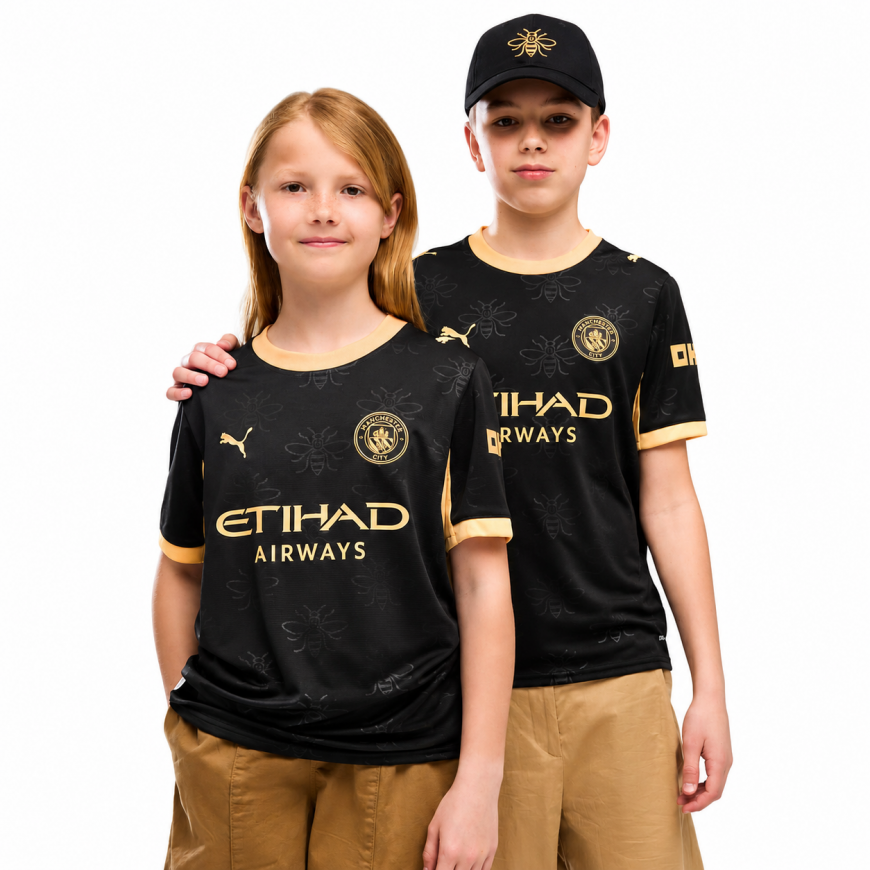 puma - 2024-25 manchester city home shirt haaland 9 kids