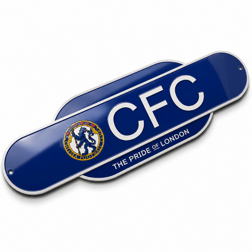 chelsea fc metal sign street