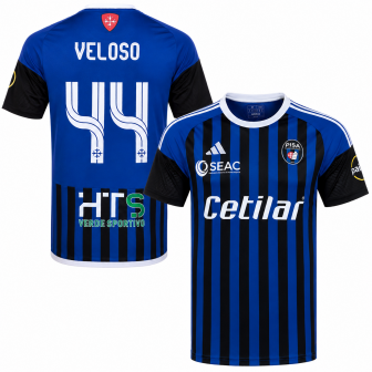 ADIDAS 2023-24 PISA MATCH WORN ISSUED SHIRT M.VELOSO 44 - MEDIUM