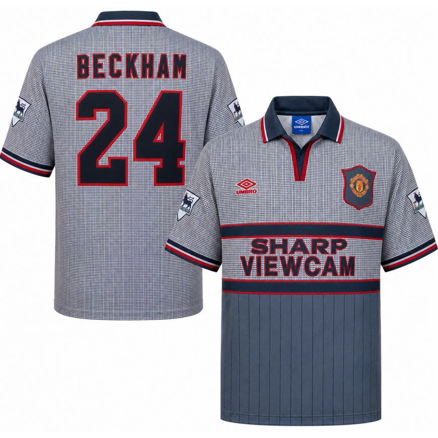 umbro - 1995-96 Manchester United Away Shirt beckham 24