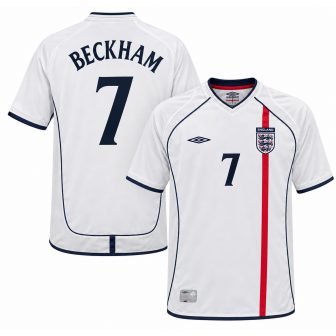 umbro - 2002-04 england home shirt beckham 7