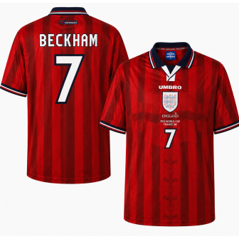 umbro - 1997-99 England Away Shirt Beckham 7