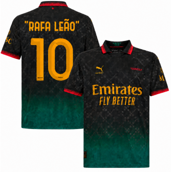 puma - 2024/25 Milan black shirt x off-white rafa leao 10