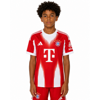 Adidas- 2025-26 fc bayern maglia home bambino olise 17