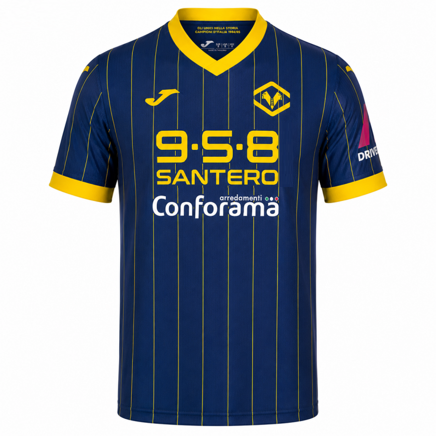 joma - 2024-25 hellas verona unsponsored home shirt