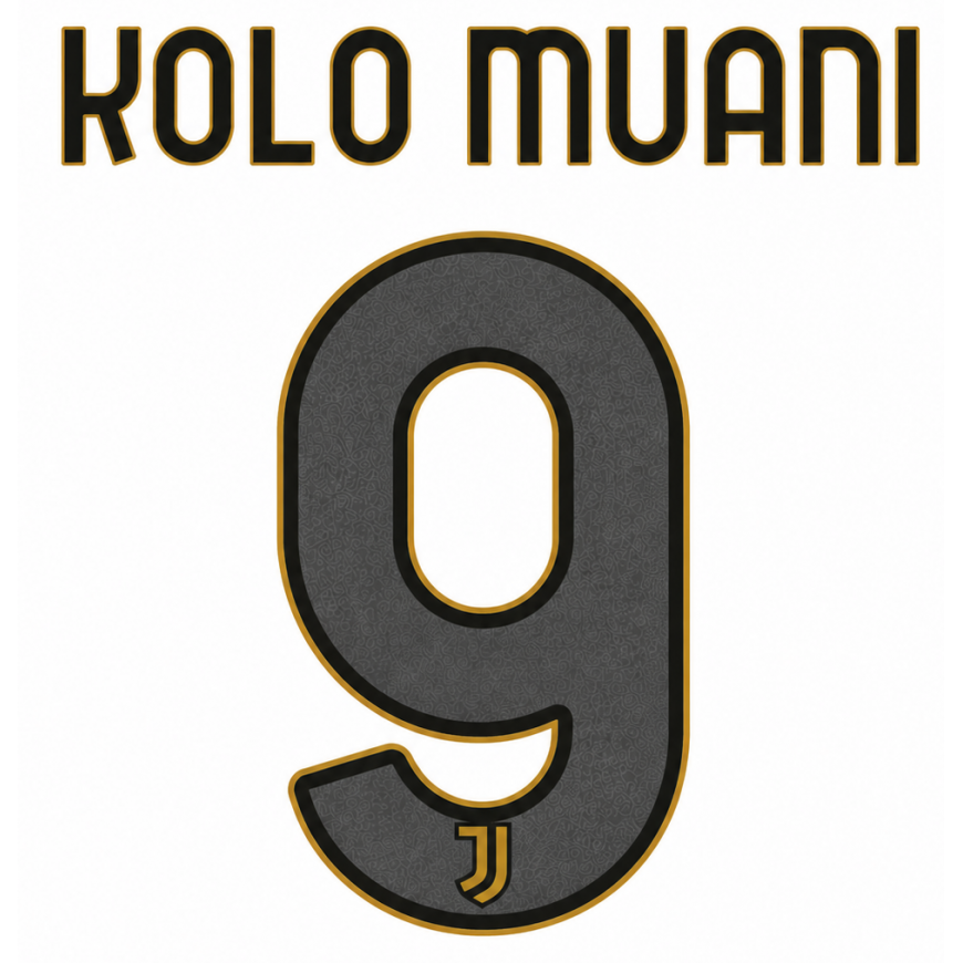 2026-27 juventus home official nameset kolo muani 9