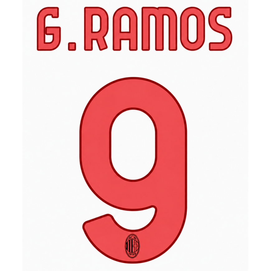 stilscreen - 2026-27 milan third nameset g.ramos 9