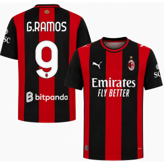 puma - 2026-27 ac milan home shirt g.ramos 9