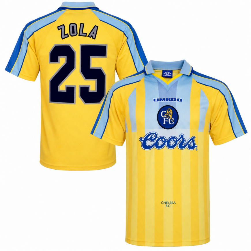 1996-97 chelsea away Shirt zola 25