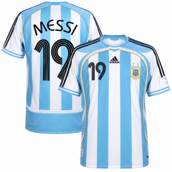 adidas - 2006-07 argentina home reissue shirt messi 19