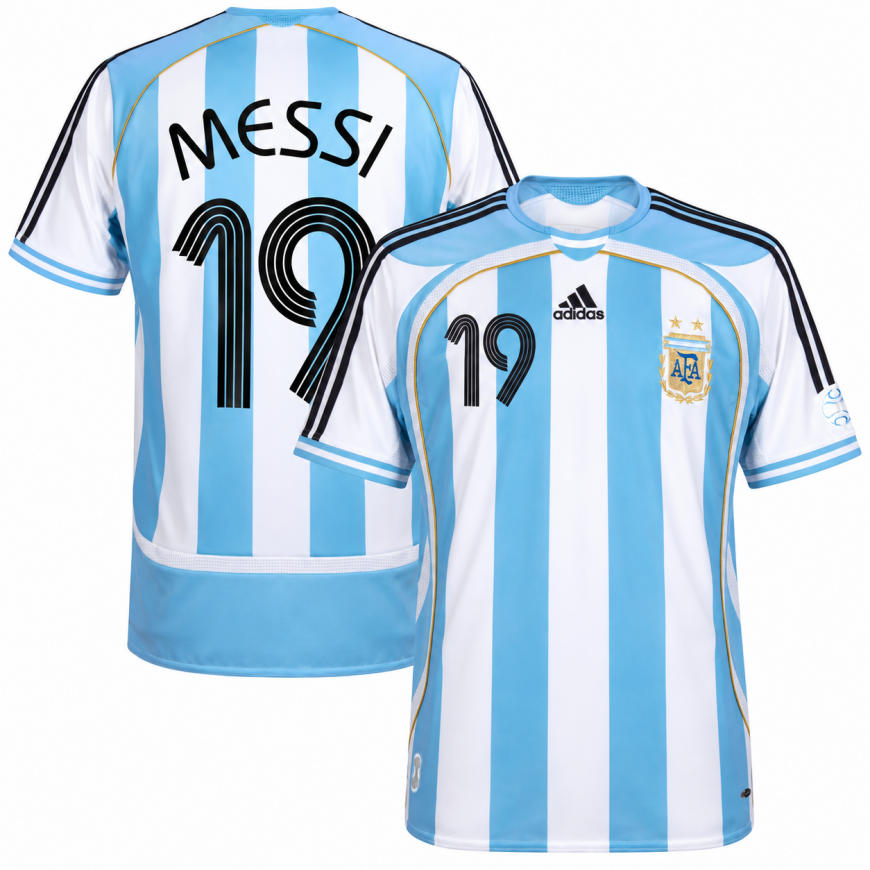 adidas - 2006-07 argentina home reissue shirt messi 19