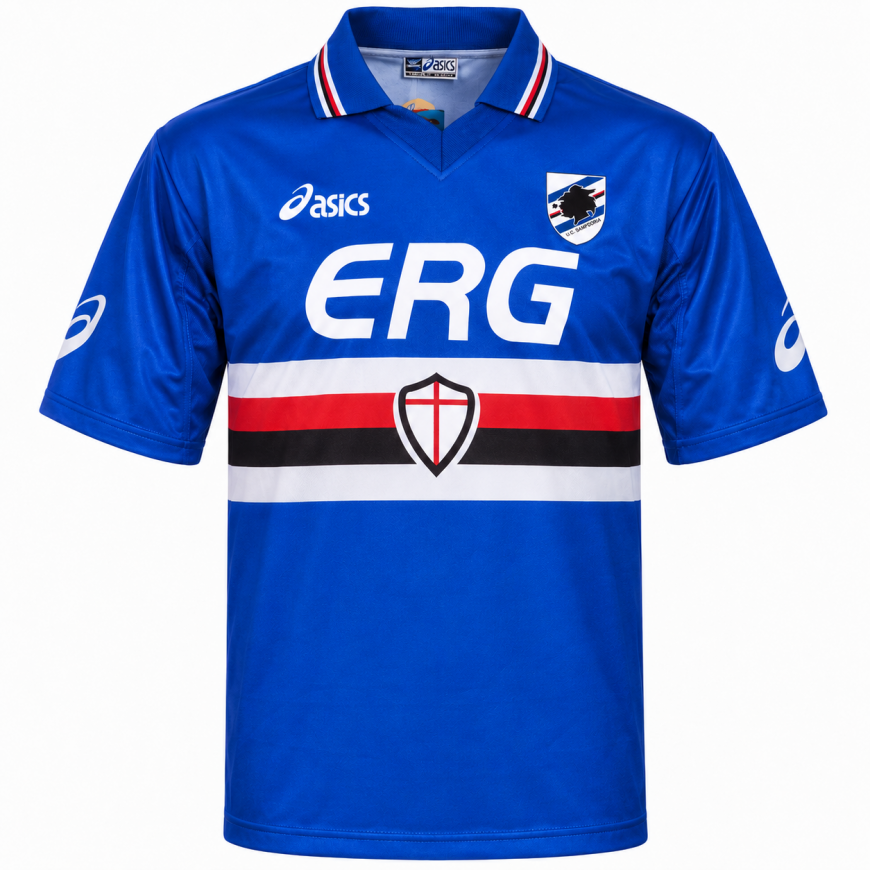 asics - 2003-04 sampdoria home shirt